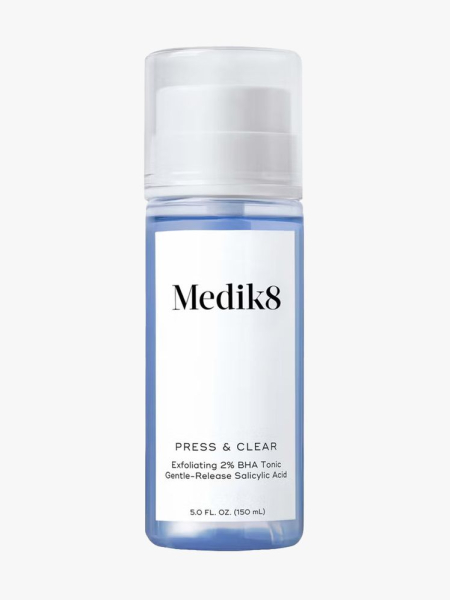Medik8 Press and Clear in branded component on a light gray background